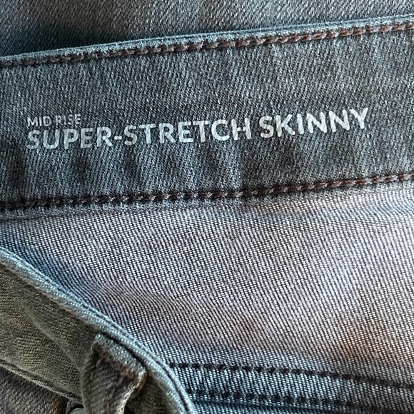 Lane Bryant Jeans Womens Plus Size 24 Gray Distressed Tulip Hem Mid Rise - Picture 4 of 11